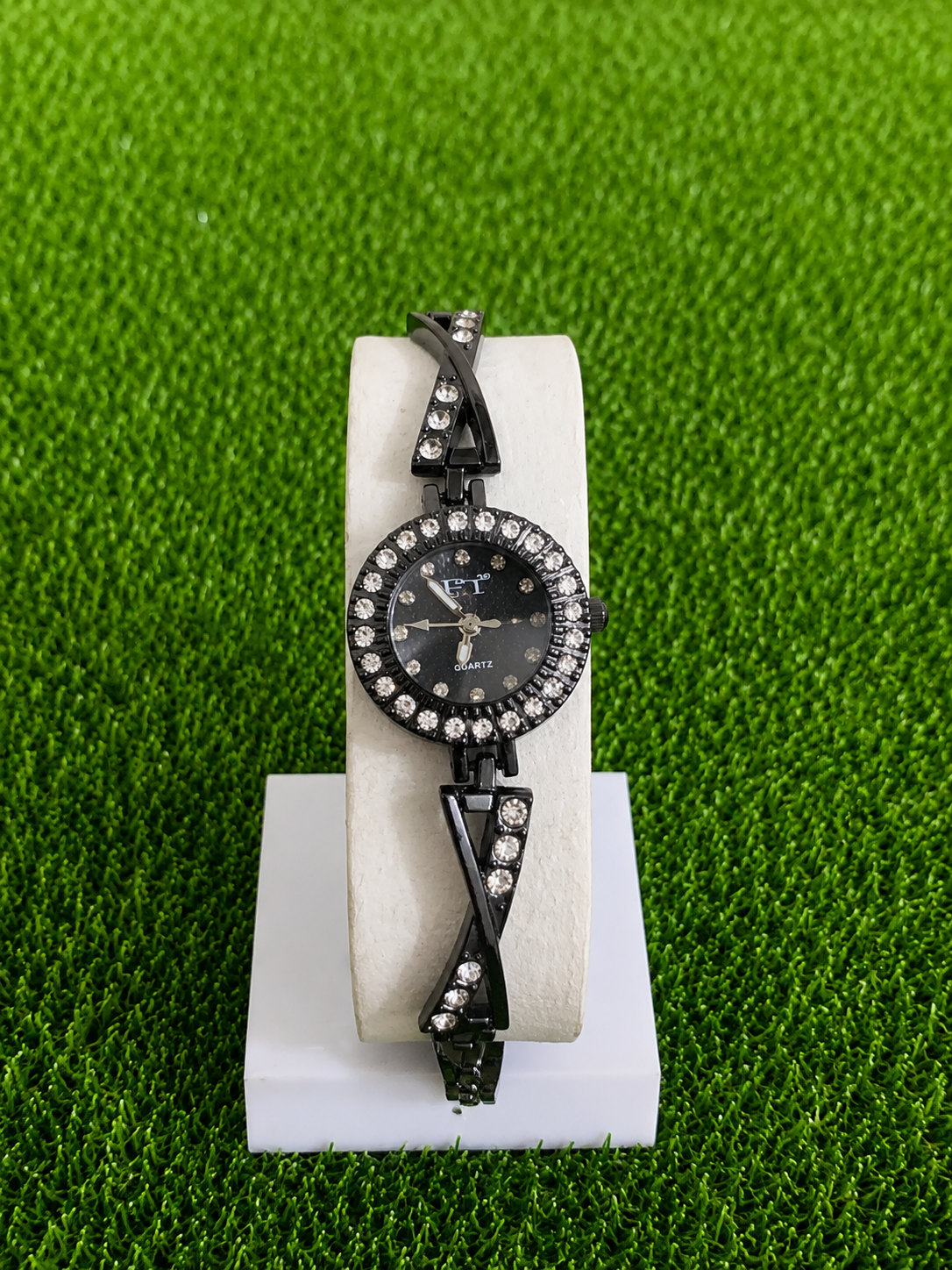 Luxury Black Crystal Women's Bracelet Watch