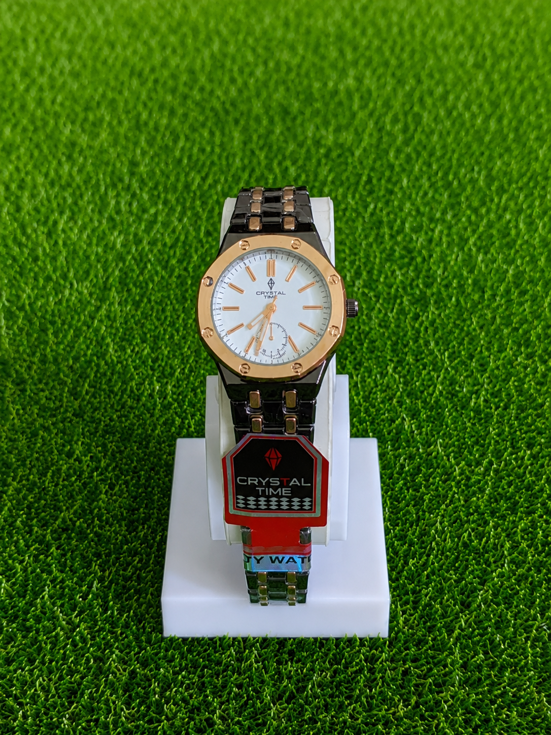 Crystal Time Gold Couple Watch Set