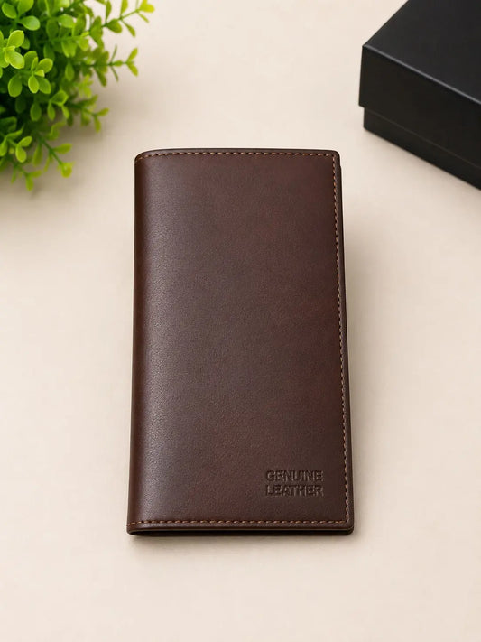 Genuine Leather Men's Wallet Premium Brown Bifold Wallet AJ Bazaar