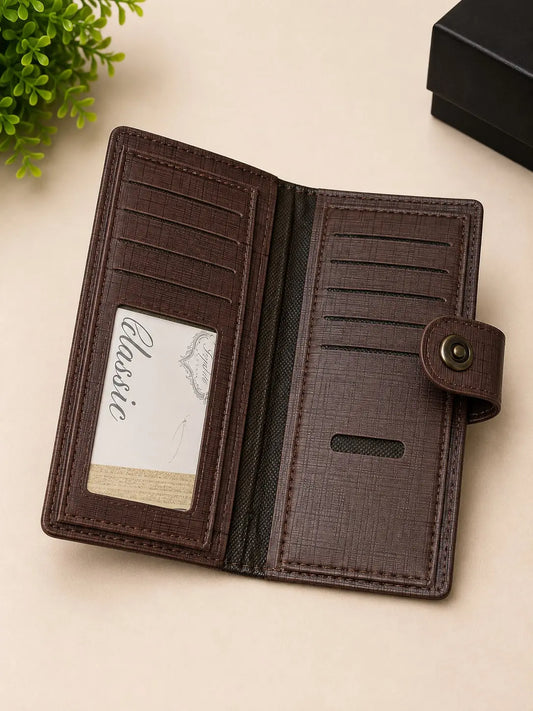 Genuine Leather Men's Wallet Premium Brown Bifold Wallet AJ Bazaar