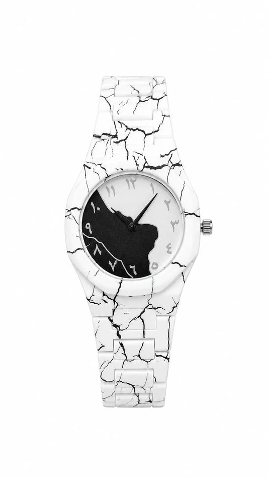 Luxury whait Arabic Dial Men's Analog Watch AJ Bazaar