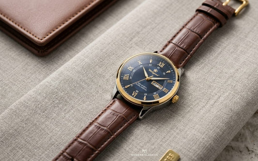 Luxury Brown Leather Men's Watch