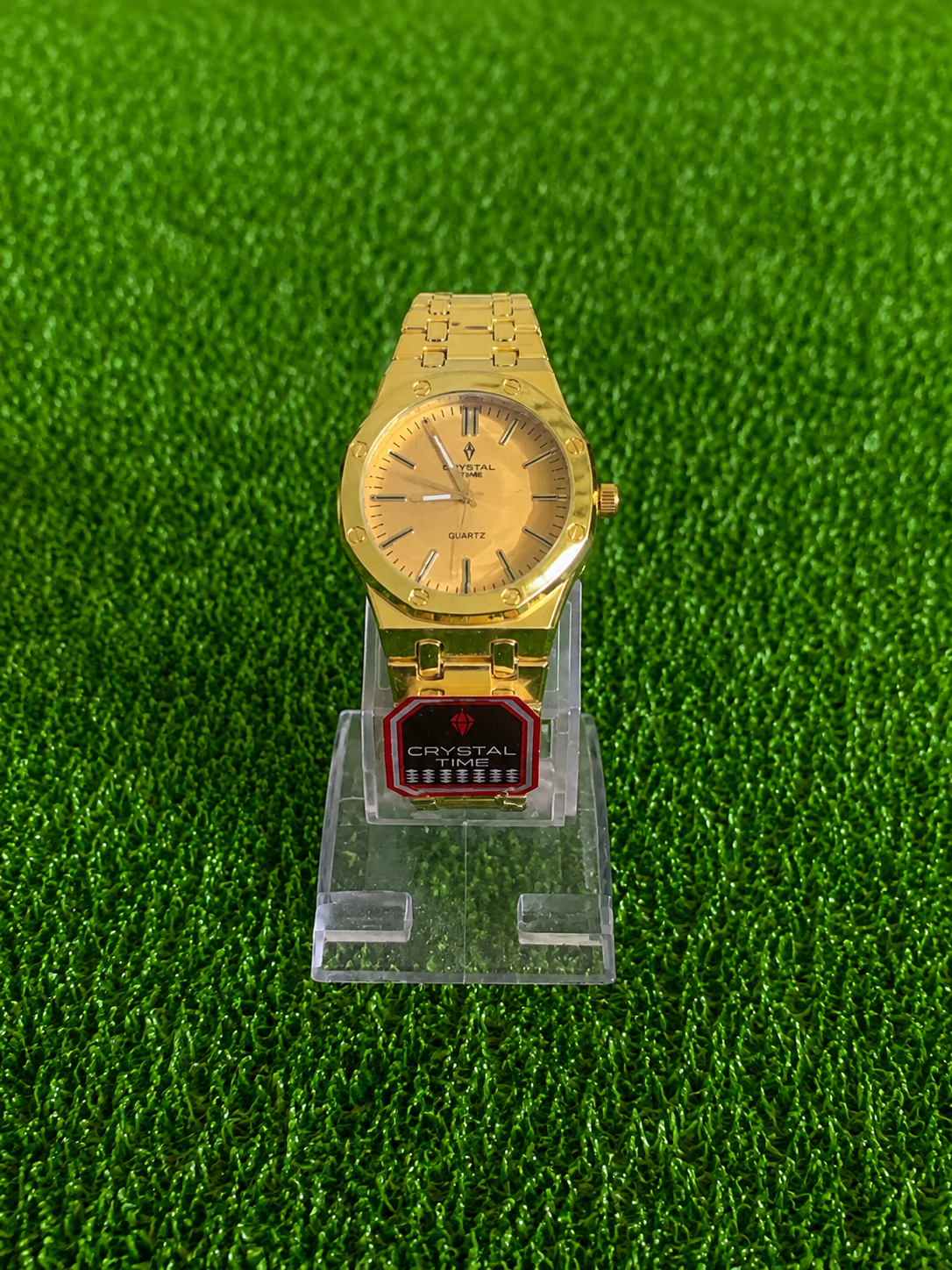 Crystal Time Gold Couple Watch Set