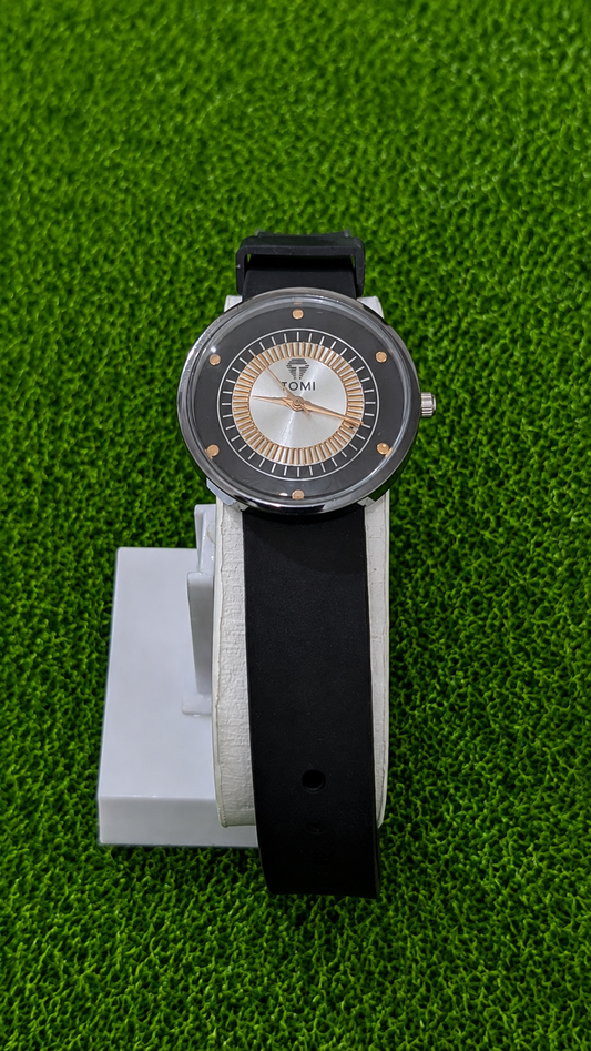 TOMI Women's Black Analog Watch