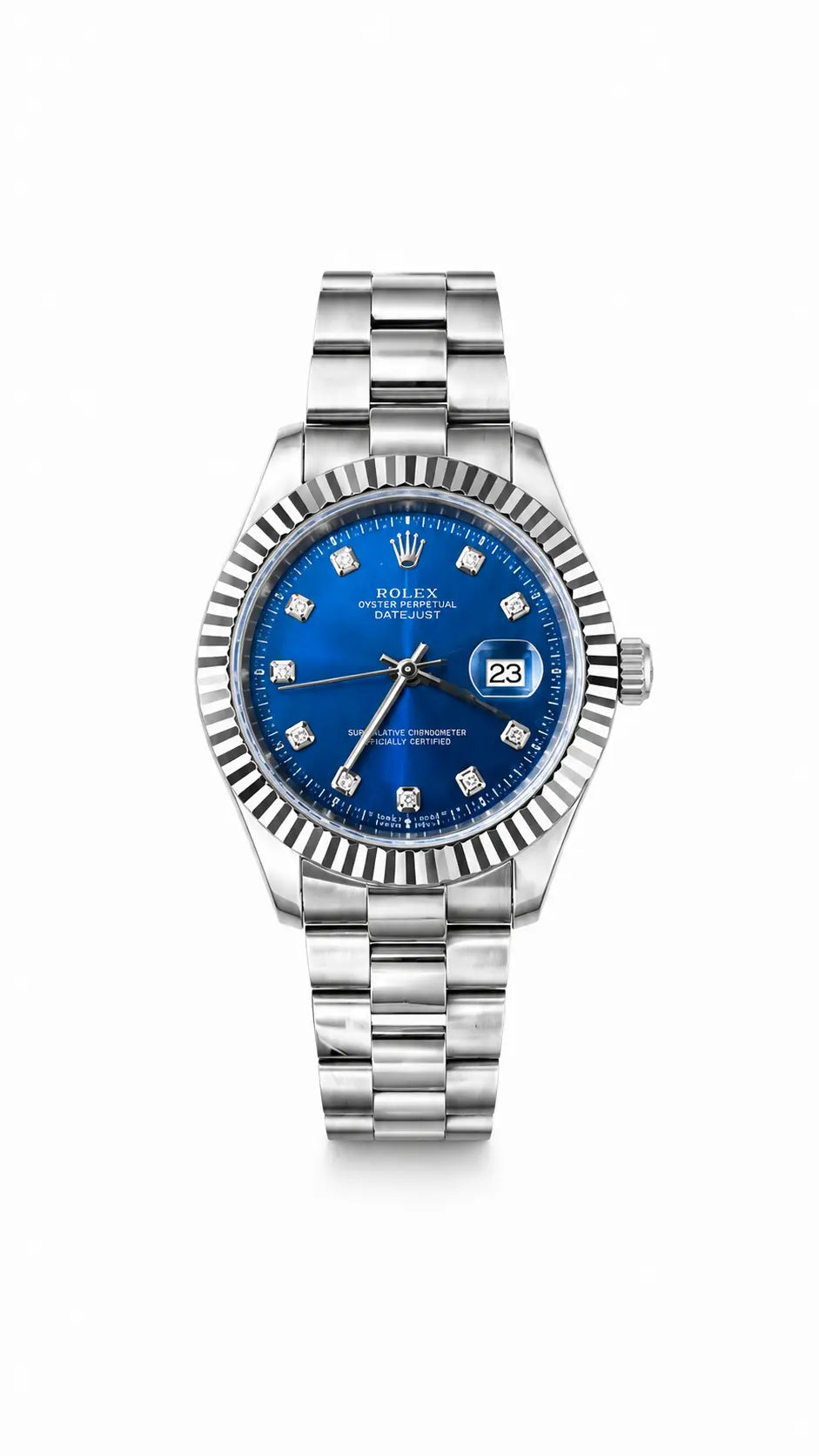 Luxury Men's Watch | Silver Analog Watch with Champagne Dial AJ Bazaar