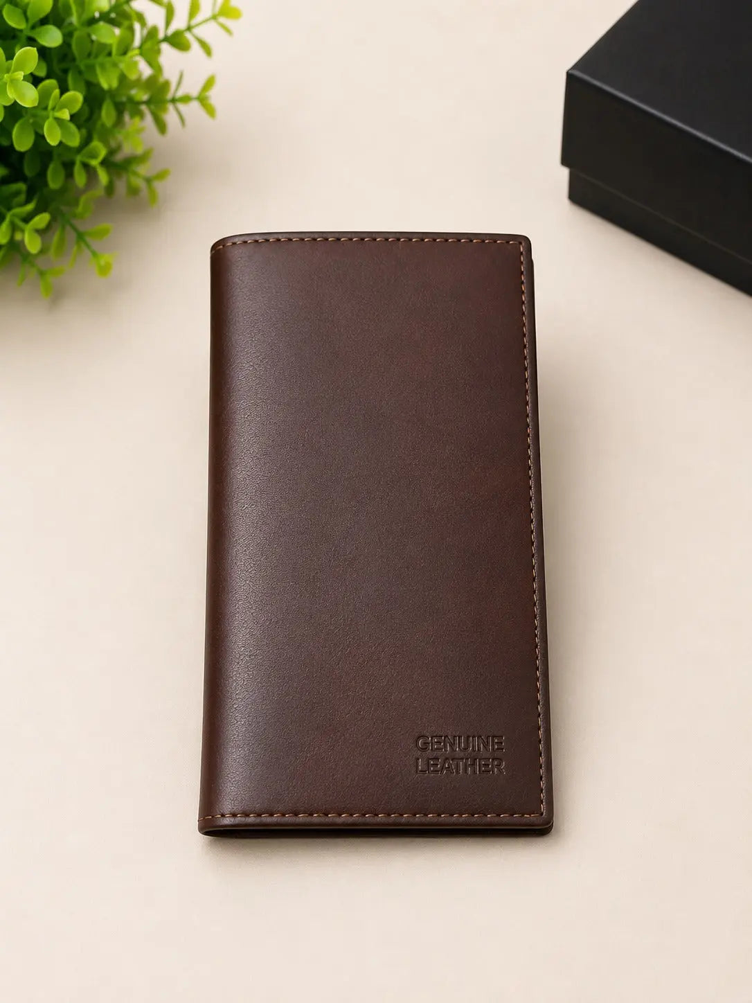 Genuine Leather Men's Wallet Premium Brown Bifold Wallet AJ Bazaar