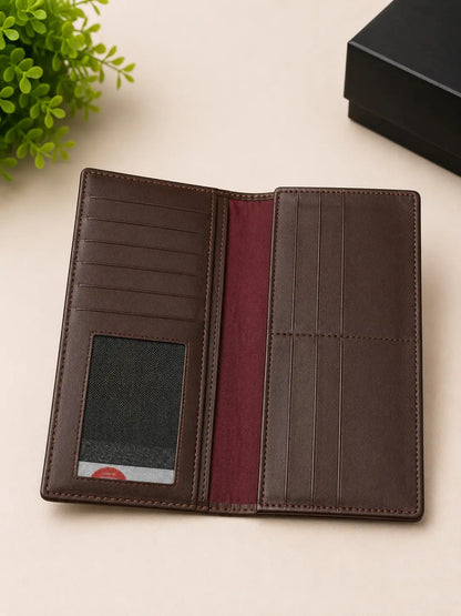 Genuine Leather Men's Wallet Premium Brown Bifold Wallet AJ Bazaar